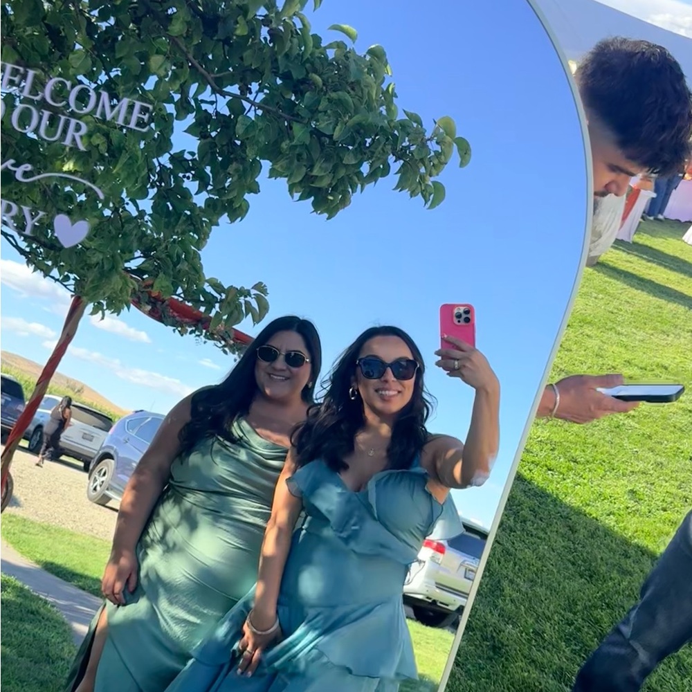 Lulu's Teal Ruffled High-Low Maxi Dress - Picture 3 of 3